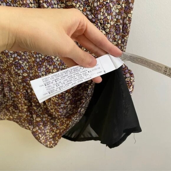 Zara Printed Ruffle Trapeze Dress M - Picture 11 of 14